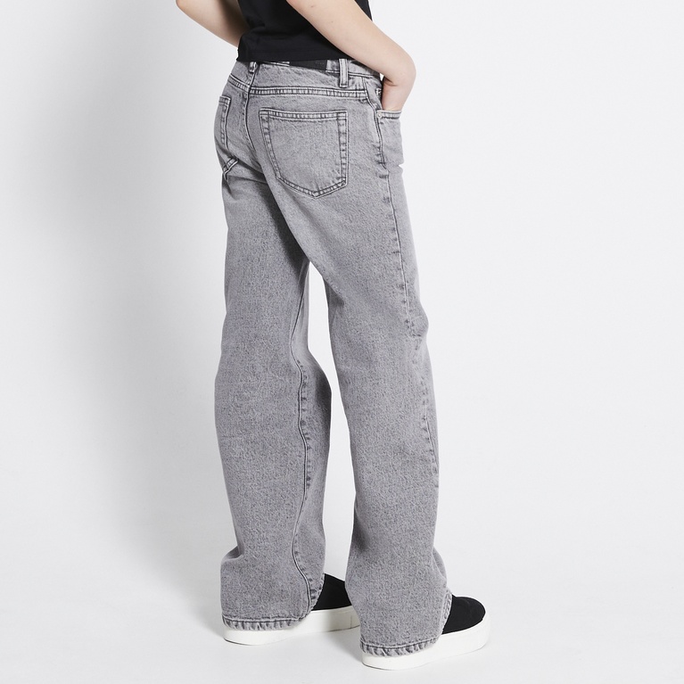 High waist wide jeans "Boulevard Star" Grey